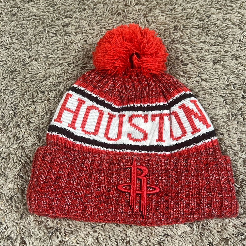 New Era NBA Houston Rockets winter hat/beanie - red, white & black